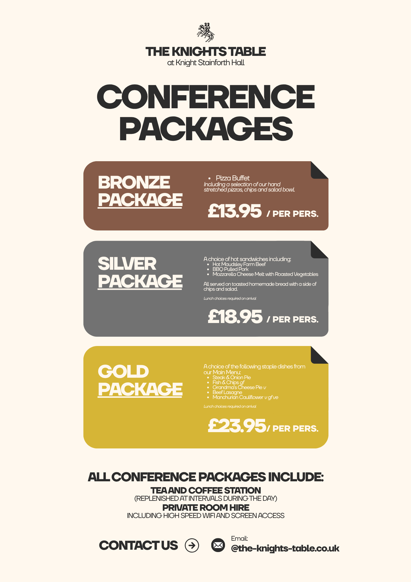 Conference Packages Graphic